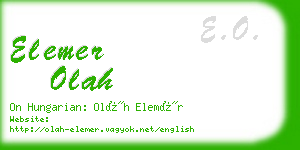 elemer olah business card